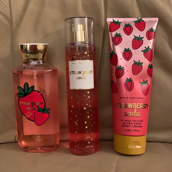 Bath and Body Works - Strawberry Soda Set (NEW fragrance) - Picture 1 of 8